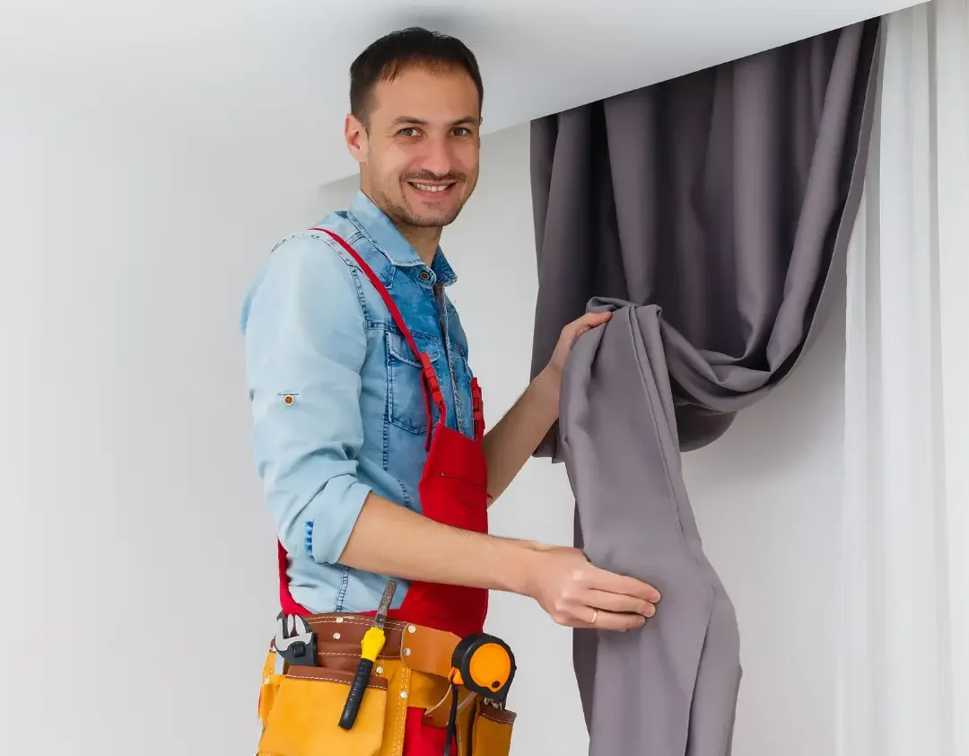 Curtain installation service coverage map Abu Dhabi UAE
