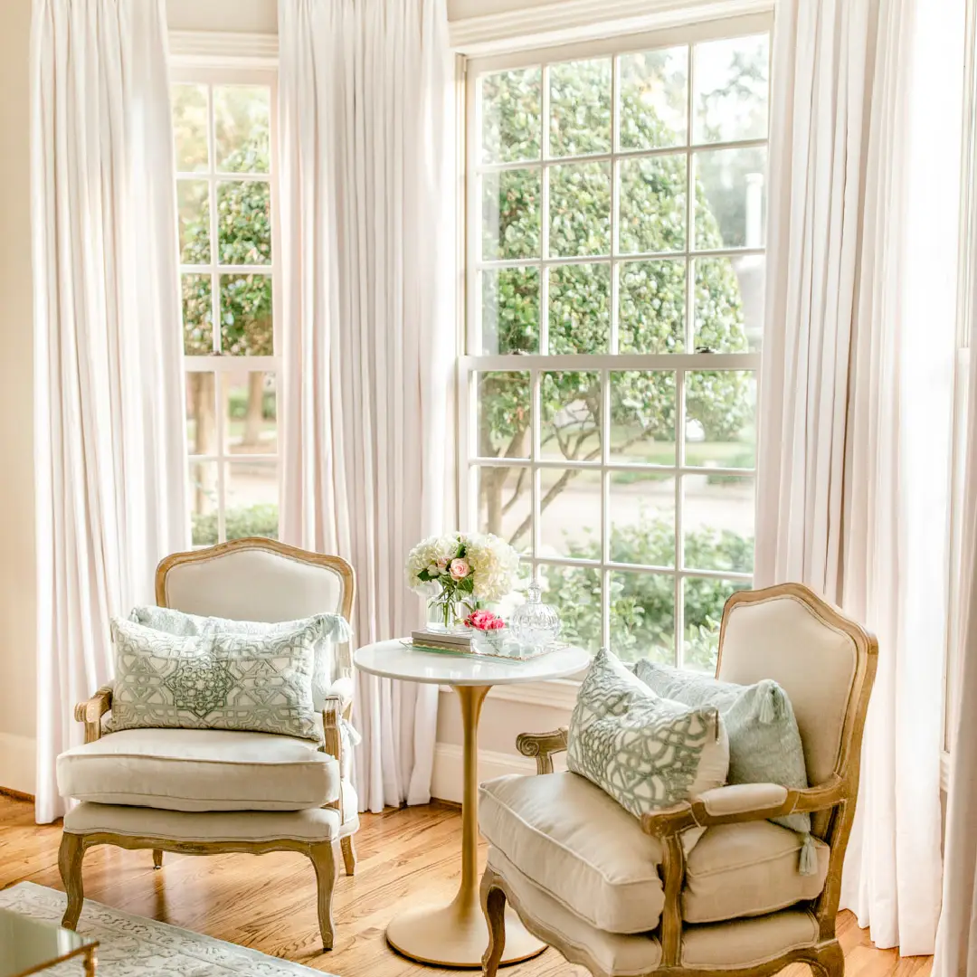 Bay window curtain installation service Abu Dhabi